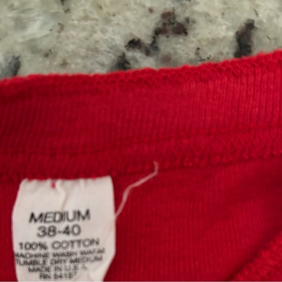 Red Flapjack Long Johns One Piece Pajamas Size Adult Medium 38-40 - Picture 7 of 8